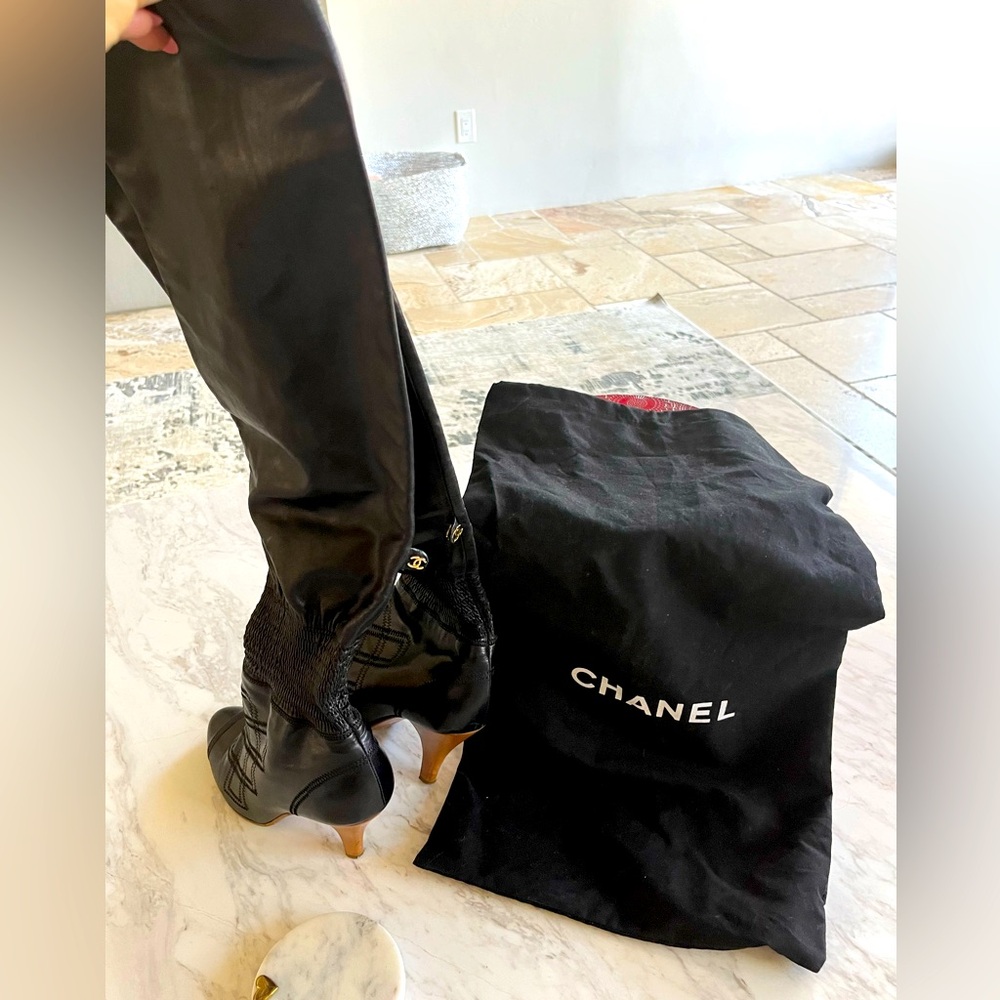 Chanel Leather tall boots